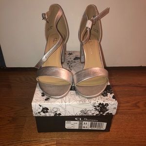 Silver strap heeled sandals CL by Laundry